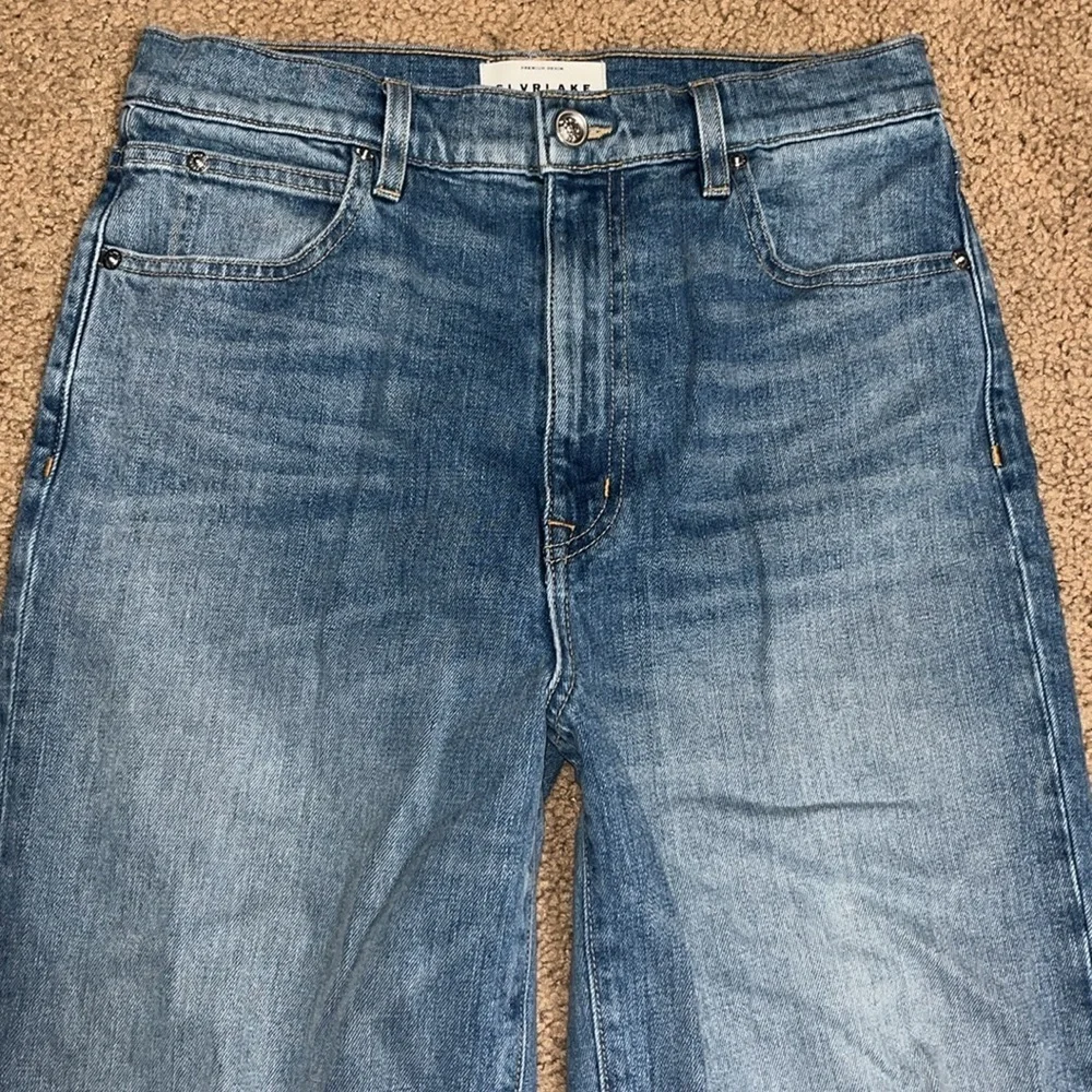 Slvrlake Grace Crop Wide Leg Jean Distressed Montana 28‎
